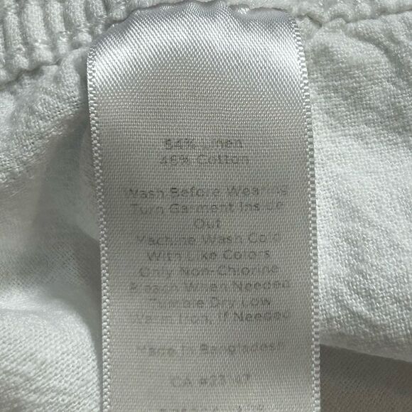 Talbots Linen Cotton Blend White Capris Women's Size 12 - Picture 4 of 6